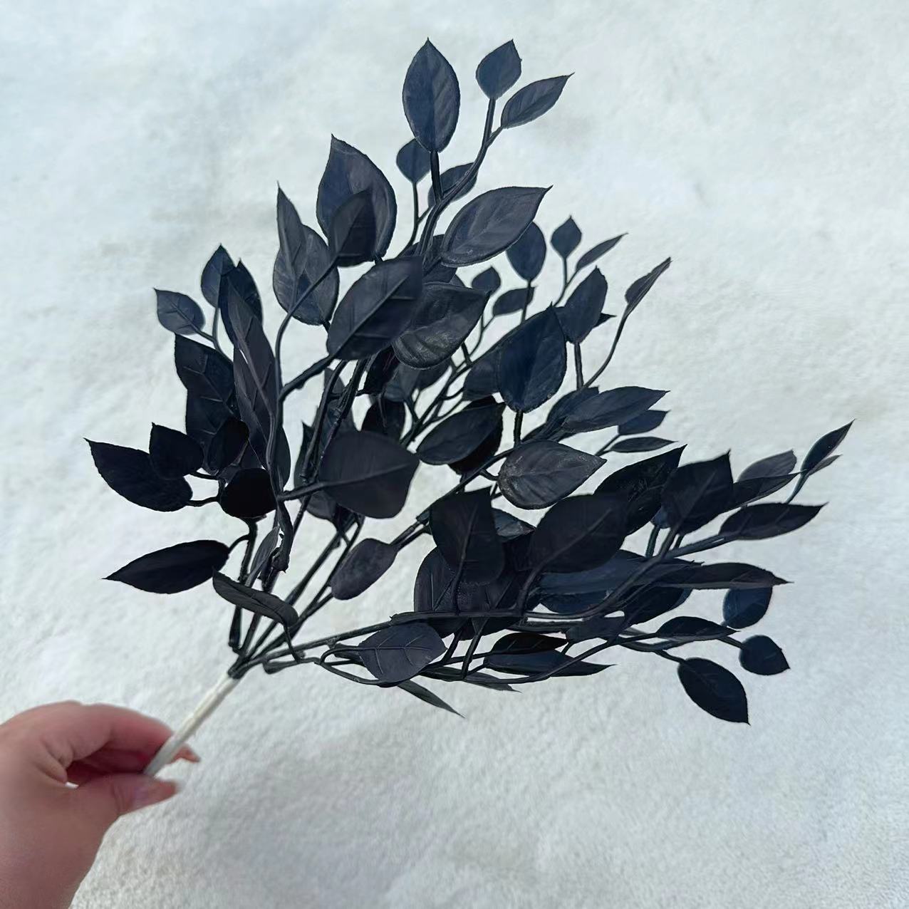 Desktop Organizer Bamboo - Décor de fleurs artificielles noires pour