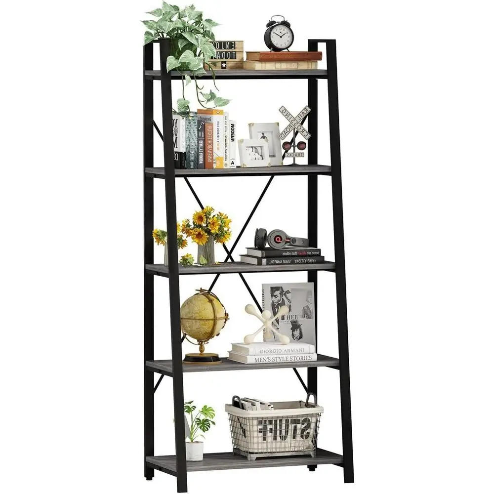 Home Office Industrial Style - Étagère à 5 niveaux, style industriel,