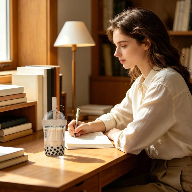 Home Office Student - Tasses à café réutilisables avec couvercles,