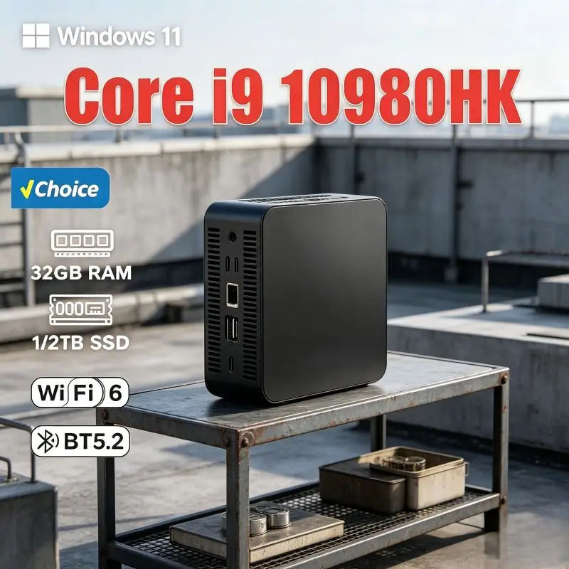 Home Office Windows 11 - Mini PC Core I9 10980HK, Windows