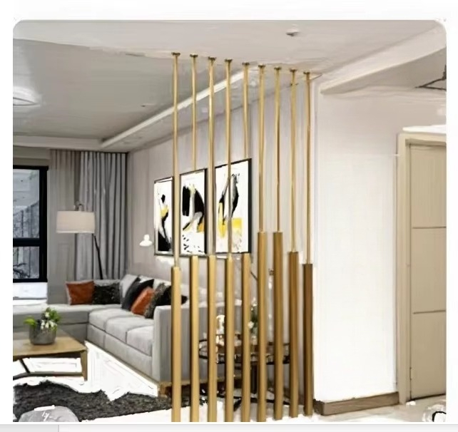 Home Office Interior Design - Paravent de séparation en acier inoxydable