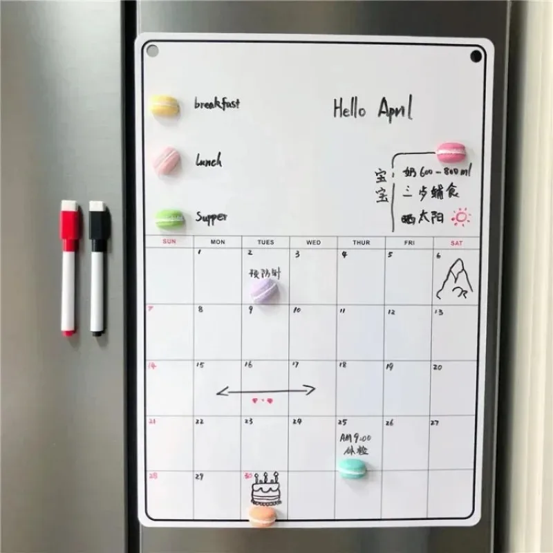 Magnetic Calendar Board - Autocollant Magnétique pour Réfrigérateur, Tableau de