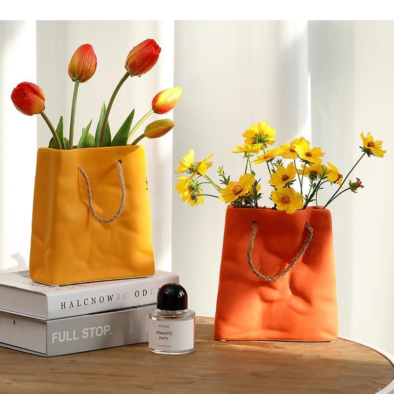 Home Office Form - Vase fourre-tout en céramique couleur Morandi,