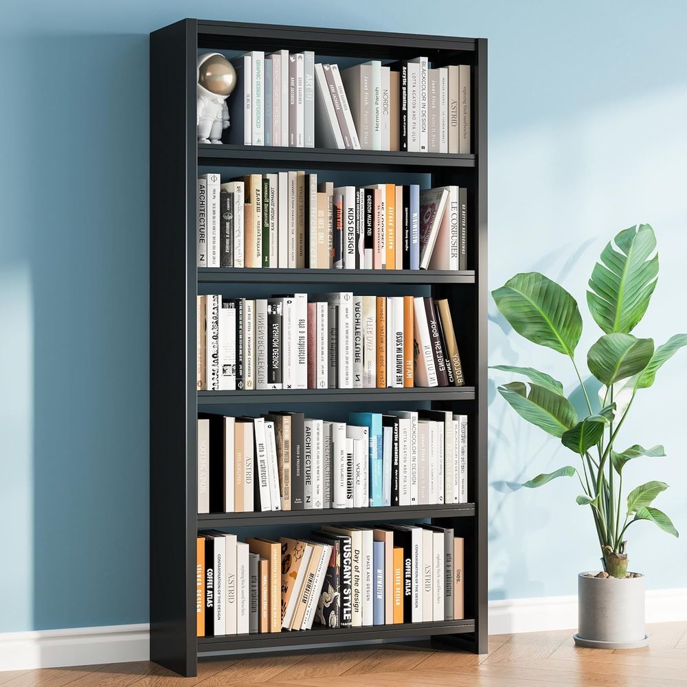 Home Office Industrial Style - Étagère en métal noir haute capacité