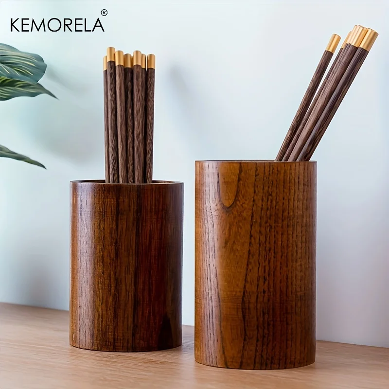 Desktop Organizer Bamboo - Porte-baguettes en bois, 1 pièce, organisateur