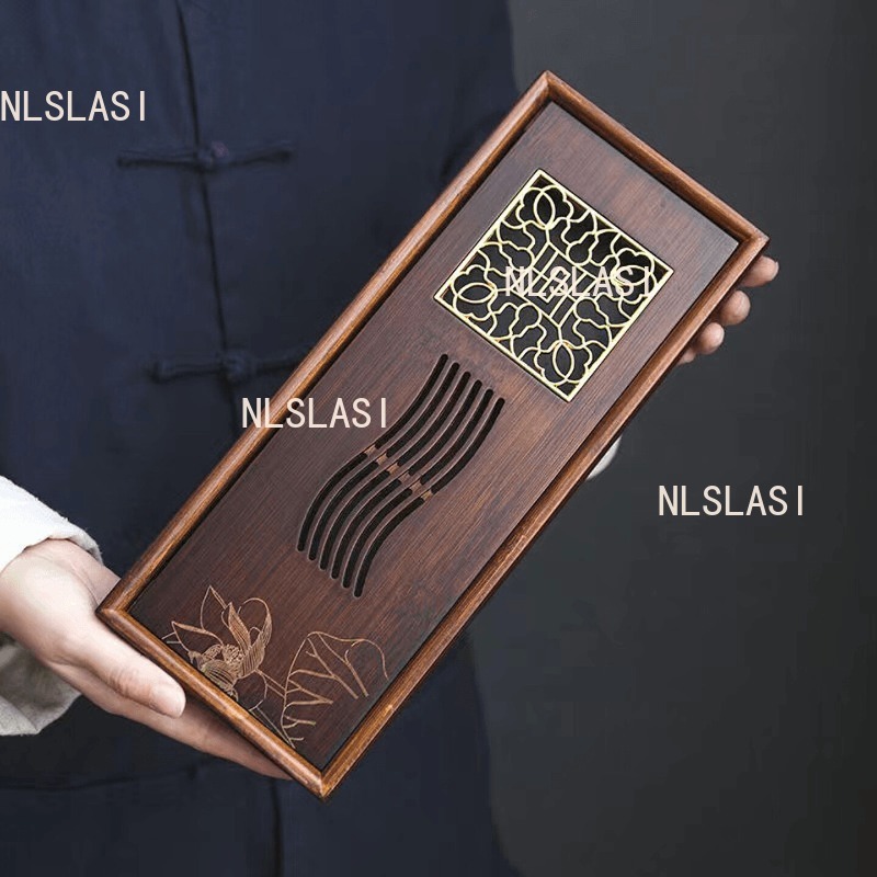 Desktop Organizer Bamboo - Plateau de thé chinois en bambou
