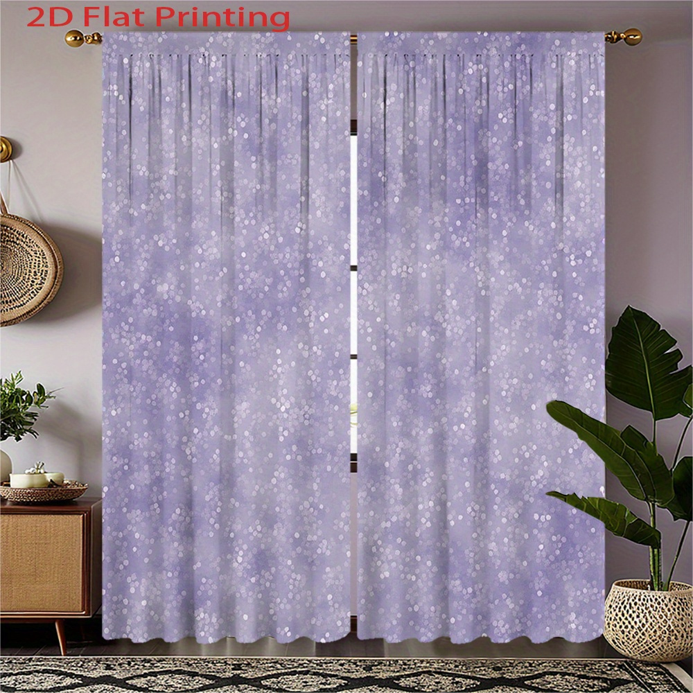 Home Office Interior Design - Rideaux scintillants violets pour fenêtre, décor