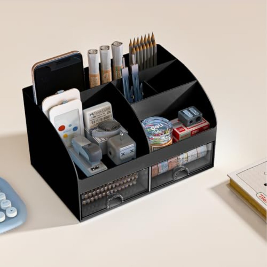 Organisateur de bureau avec 6  - Desktop Organizer Bamboo avis et prix