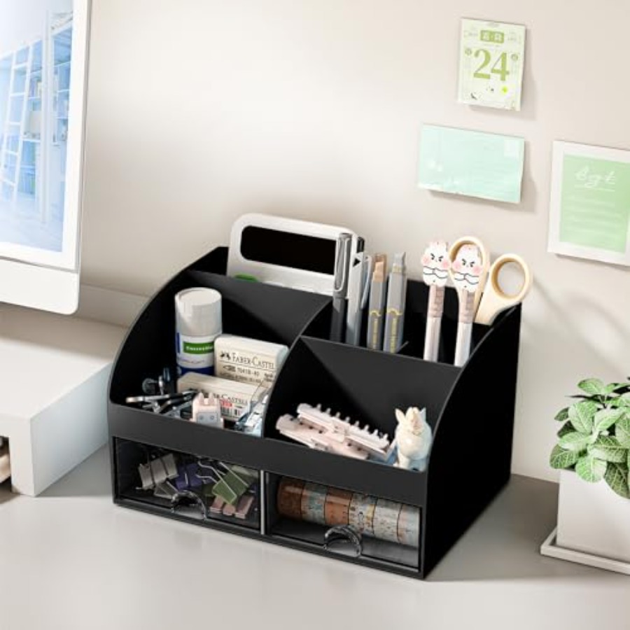 Organisateur de bureau avec 6  - Desktop Organizer Bamboo avis et prix