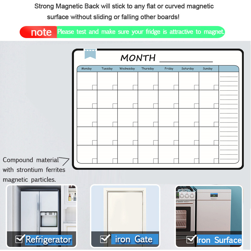 Planificateur hebdomadaire men - Magnetic Calendar Board avis et prix