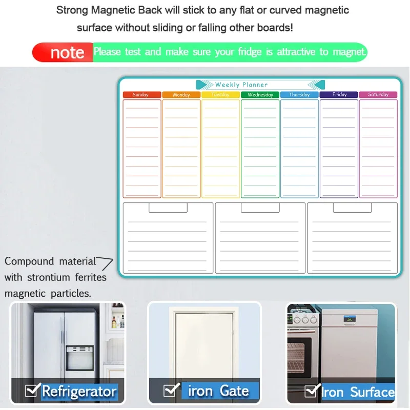 Planificateur hebdomadaire et  - Magnetic Calendar Board avis et prix