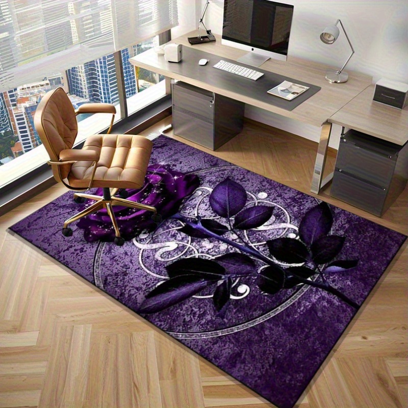 Tapis feuille violette pour un - Home Office Interior Design avis et prix