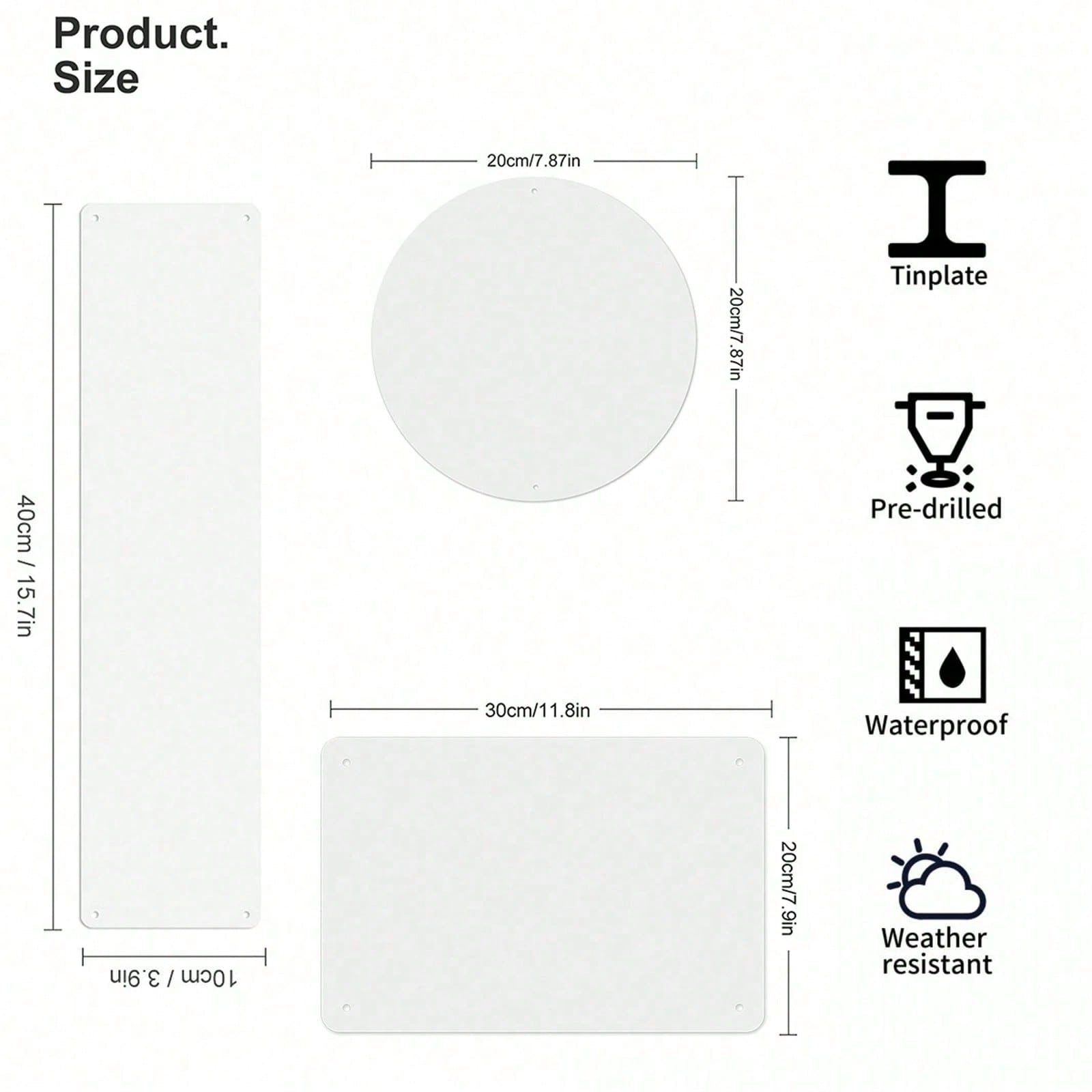 Panneau métallique plat 2D, 1  - Home Office Industrial Style avis et prix