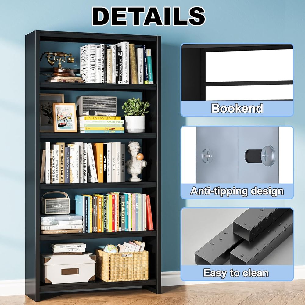 Étagère en métal noir haute ca - Home Office Industrial Style avis et prix