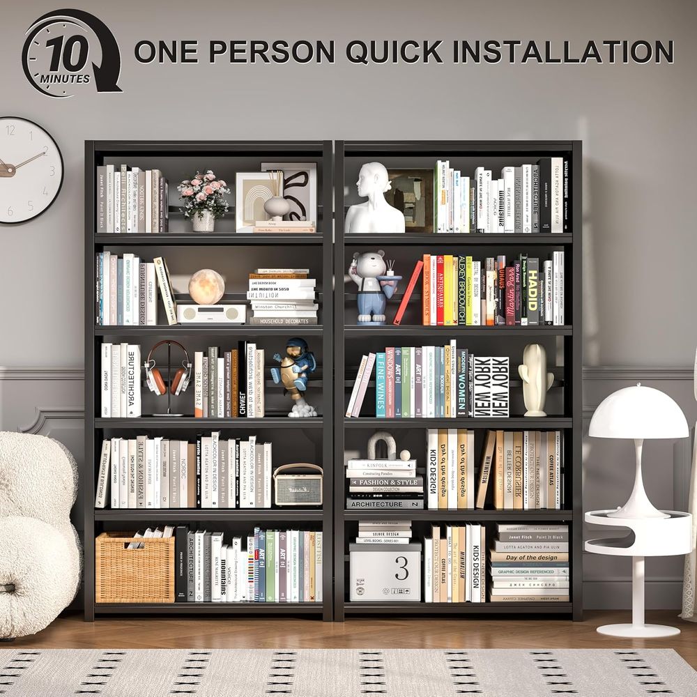Étagère en métal noir haute ca - Home Office Industrial Style avis et prix