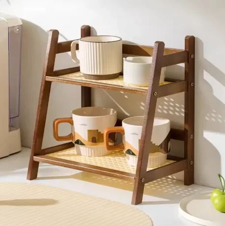 Étagère de rangement à 2 nivea - Desktop Organizer Bamboo avis et prix