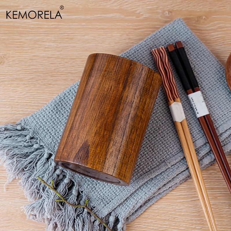 Porte-baguettes en bois, 1 piè - Desktop Organizer Bamboo avis et prix