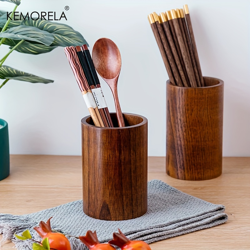 Porte-baguettes en bois, 1 piè - Desktop Organizer Bamboo avis et prix