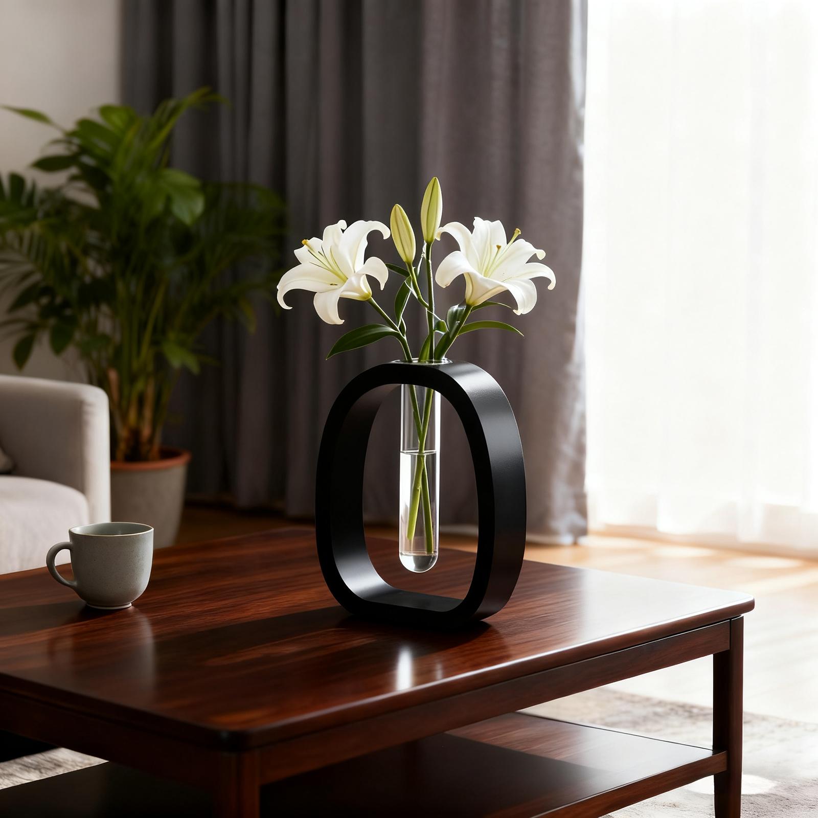 Vase à fleurs élégant en verre - Home Office Form avis et prix