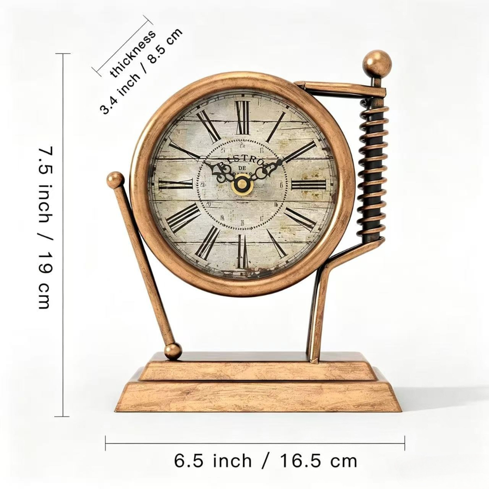Horloge de bureau en métal rét - Home Office Industrial Style avis et prix