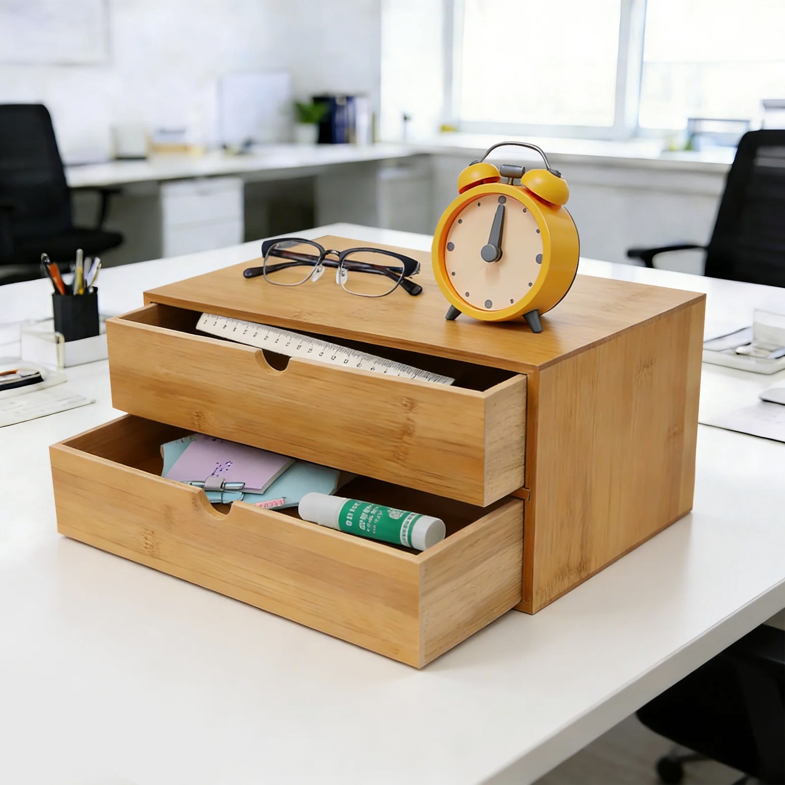 Organisateur de bureau, boîte  - Desktop Organizer Bamboo avis et prix