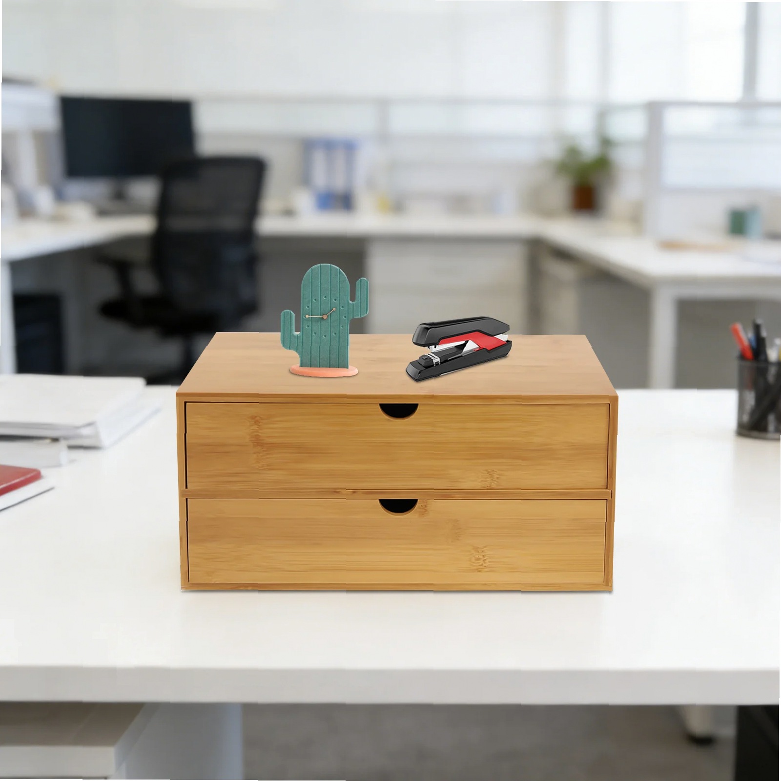 Organisateur de bureau, boîte  - Desktop Organizer Bamboo avis et prix